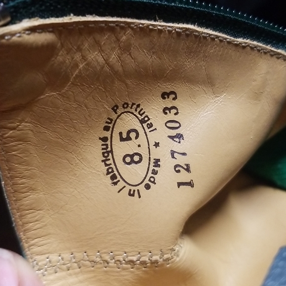 JOHN Fluevog FELLOWSHIPS EMMA LEATHER GUM BOOT Purple/ teal sz. 8.5 - Picture 13 of 16